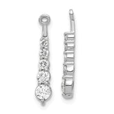 14k White Gold 5/8 carat Lab Grown Diamond VS/SI+ G+ Earring Jackets